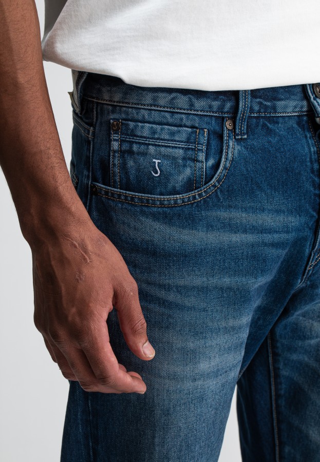 Afbeelding van Stockton Straight Shadow Denim Medium  M2521020 - Regular Straight - Butcher of Blue